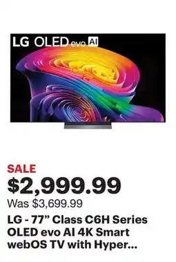 Best Buy LG - 77 Class C6H Series OLED evo AI 4K Smart webOS TV with Hyper Radiant Color Tech (2026) offer