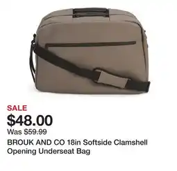 Marshalls BROUK AND CO 18in Softside Clamshell Opening Underseat Bag offer