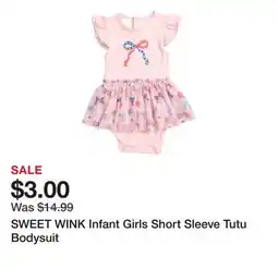 Marshalls SWEET WINK Infant Girls Short Sleeve Tutu Bodysuit offer