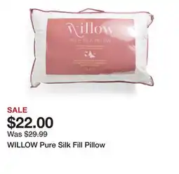 Marshalls WILLOW Pure Silk Fill Pillow offer