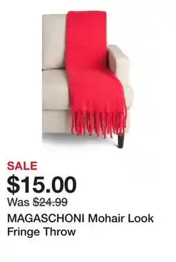 Marshalls MAGASCHONI Mohair Look Fringe Throw offer