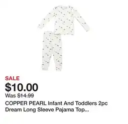 Marshalls COPPER PEARL Infant And Toddlers 2pc Dream Long Sleeve Pajama Top And Pants Set offer