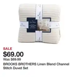 Marshalls BROOKS BROTHERS Linen Blend Channel Stitch Duvet Set offer