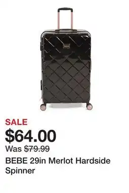 Marshalls BEBE 29in Merlot Hardside Spinner offer