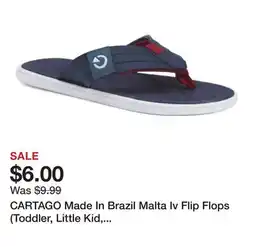 Marshalls CARTAGO Made In Brazil Malta Iv Flip Flops (Toddler, Little Kid, Big Kid) offer