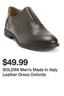 Marshalls SOLDINI Men's Made In Italy Leather Dress Oxfords offer