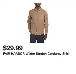 Marshalls FAIR HARBOR Wilder Stretch Corduroy Shirt offer