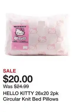 Marshalls HELLO KITTY 26x20 2pk Circular Knit Bed Pillows offer