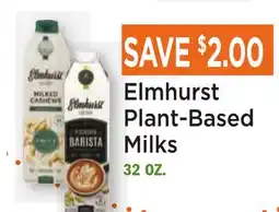 Heinen's Elmhurst Plant-Based Milks offer