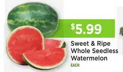 Heinen's Sweet & Ripe Whole Seedless Watermelon offer