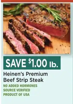 Heinen's Heinen's Premium Beef Strip Steak offer