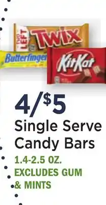 Heinen's Single Serve Candy Bars offer