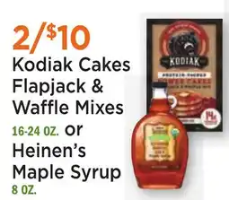Heinen's Kodiak Cakes Flapjack & Waffle Mixes 16-24 OZ. or Heinen's Maple Syrup 8 OZ offer