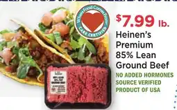 Heinen's Heinen's Premium 85% Lean Ground Beef offer
