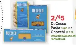 Heinen's DeCecco Pasta 16 OZ. or Gnocchi 17.5 OZ offer