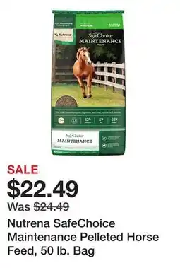 Tractor Supply Company Nutrena SafeChoice Maintenance Pelleted Horse Feed, 50 lb. Bag offer