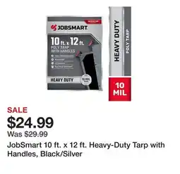 Tractor Supply Company JobSmart 10 ft. x 12 ft. Heavy-Duty Tarp with Handles, Black/Silver offer