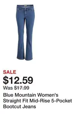Tractor Supply Company Blue Mountain Women's Straight Fit Mid-Rise 5-Pocket Bootcut Jeans offer