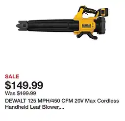 Tractor Supply Company DEWALT 125 MPH/450 CFM 20V Max Cordless Handheld Leaf Blower, Battery and Charger Included offer