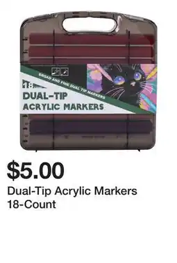 Five Below Dual-Tip Acrylic Markers 18-Count offer
