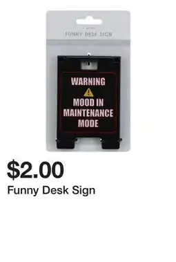 Five Below Funny Desk Sign offer