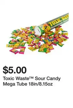 Five Below Toxic Waste Sour Candy Mega Tube 18in/8.15oz offer