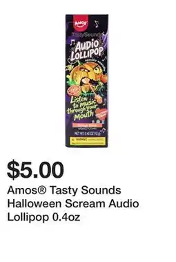 Five Below Amos Tasty Sounds Halloween Scream Audio Lollipop 0.4oz offer