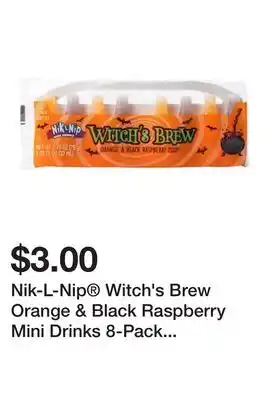 Five Below Nik-L-Nip Witch's Brew Orange & Black Raspberry Mini Drinks 8-Pack 2.79oz offer