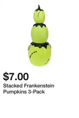 Five Below Stacked Frankenstein Pumpkins 3-Pack offer