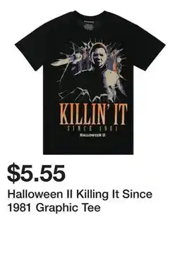 Five Below Halloween II Killing It Since 1981 Graphic Tee offer