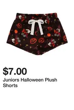 Five Below Juniors Halloween Plush Shorts offer