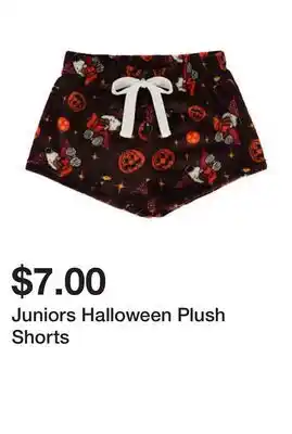 Five Below Juniors Halloween Plush Shorts offer