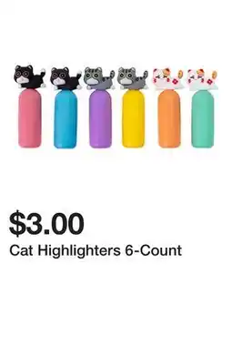 Five Below Cat Highlighters 6-Count offer