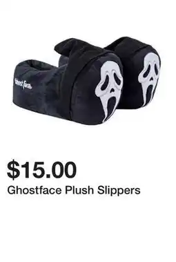 Five Below Ghostface Plush Slippers offer