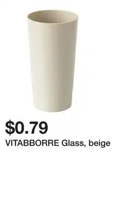 Ikea VITABBORRE Glass, beige offer