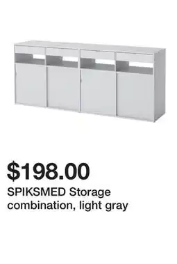 Ikea SPIKSMED Storage combination, light gray offer