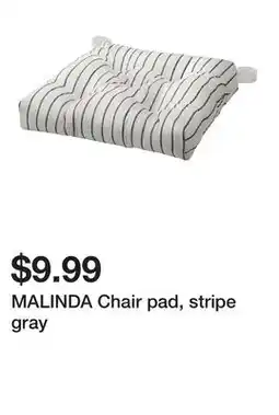 Ikea MALINDA Chair pad, stripe gray offer