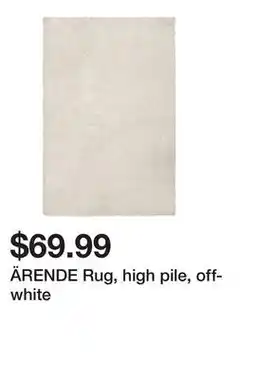 Ikea ÄRENDE Rug, high pile, off-white offer