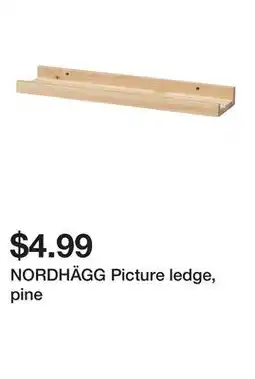Ikea NORDHÄGG Picture ledge, pine offer