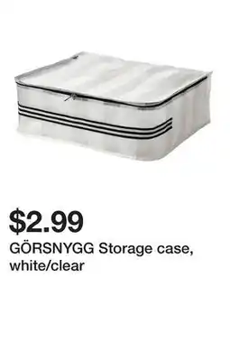 Ikea GÖRSNYGG Storage case, white/clear offer