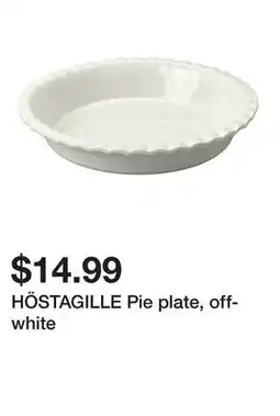 Ikea HÖSTAGILLE Pie plate, off-white offer