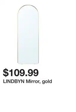 Ikea LINDBYN Mirror, gold offer