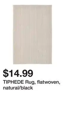 Ikea TIPHEDE Rug, flatwoven, natural/black offer