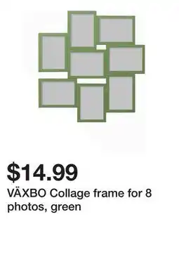 Ikea VÄXBO Collage frame for 8 photos, green offer