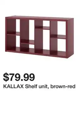 Ikea KALLAX Shelf unit, brown-red offer