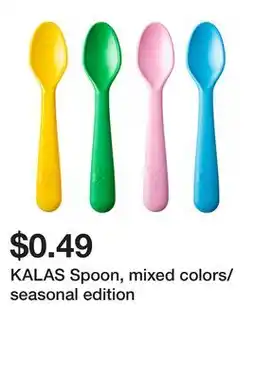 Ikea KALAS Spoon, mixed colors/seasonal edition offer