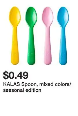 Ikea KALAS Spoon, mixed colors/seasonal edition offer