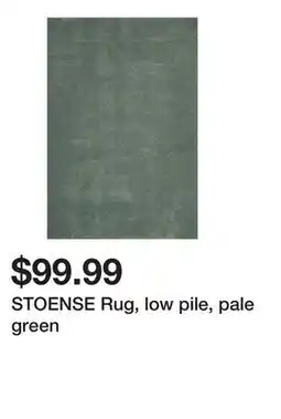 Ikea STOENSE Rug, low pile, pale green offer