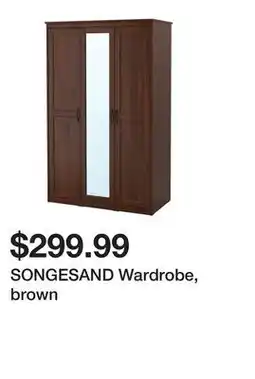 Ikea SONGESAND Wardrobe, brown offer