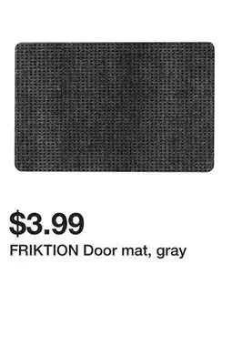Ikea FRIKTION Door mat, gray offer